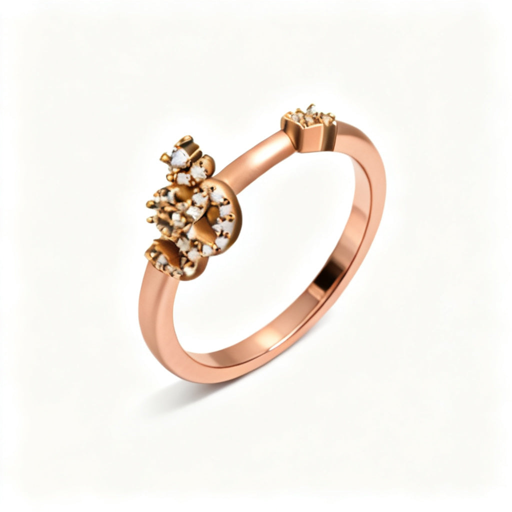 Luminous Petite Band Rose Gold Overhead View