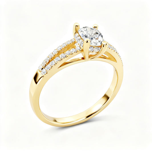 Luminous Orbit Band Yellow Gold 45 Degree View
