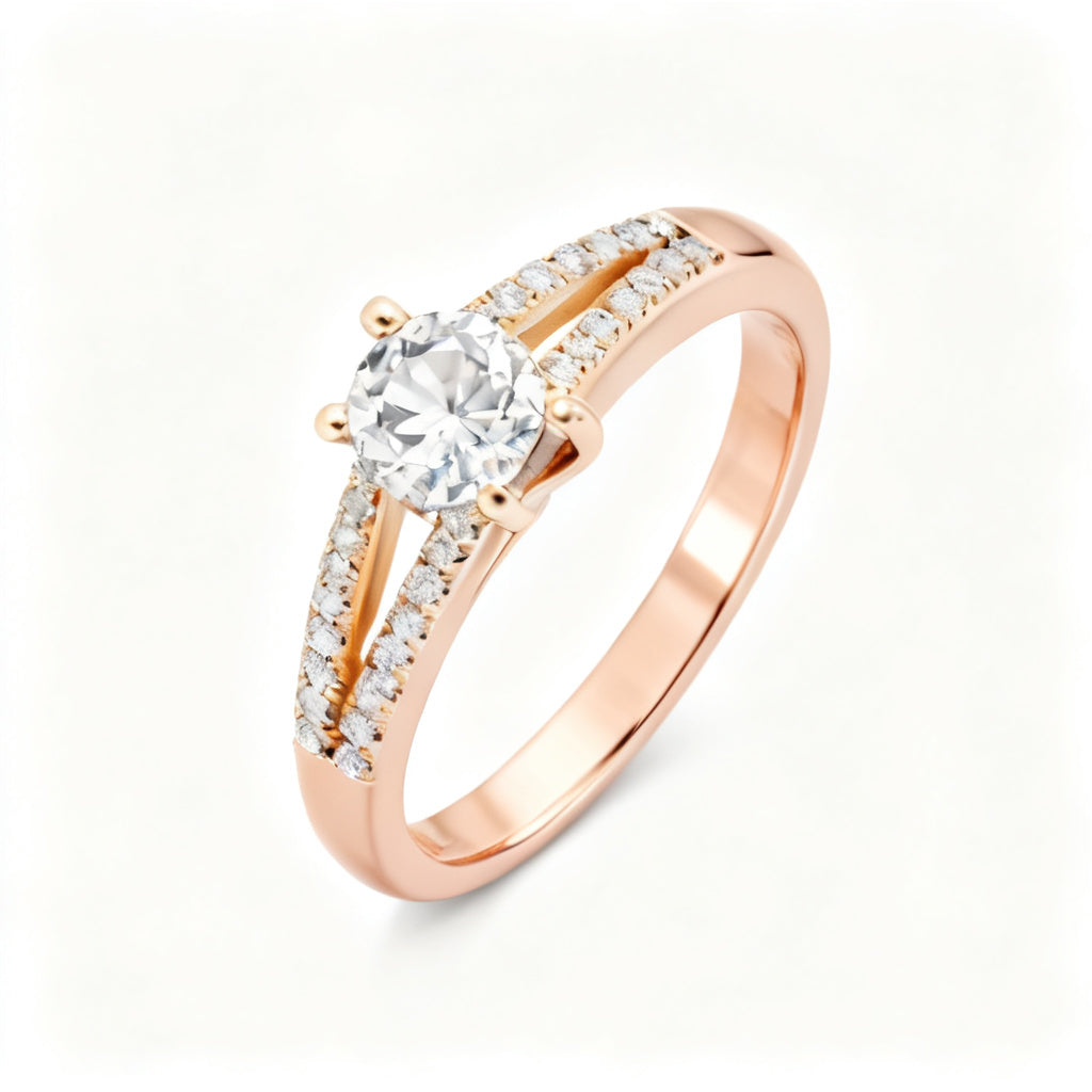 Luminous Orbit Band Rose Gold Overhead View