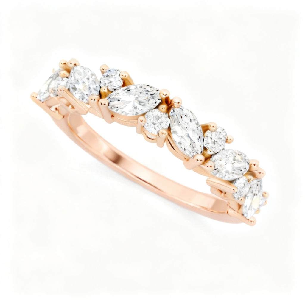 Silver Astral Cluster Rose Gold Overhead View