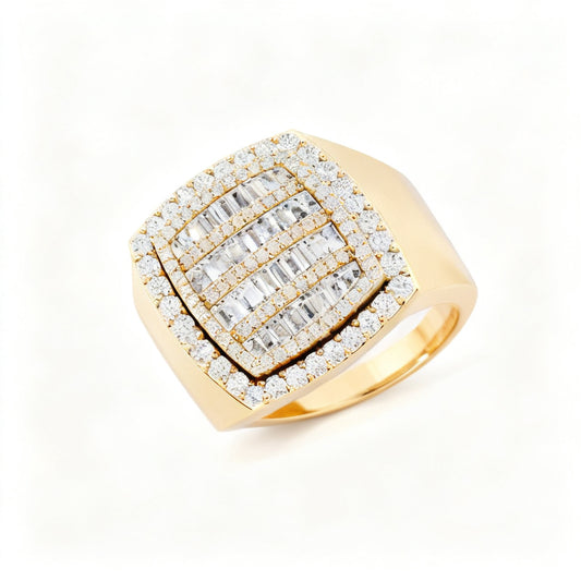 Celestial Pave Band Yellow Gold 45 Degree View