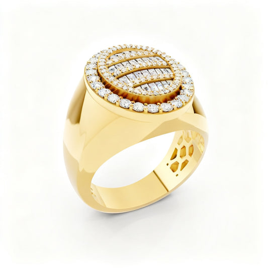 Pavé Gold Radiance Yellow Gold 45 Degree View