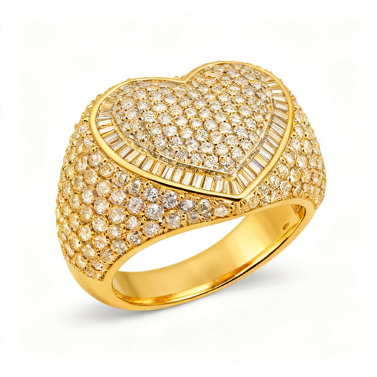 Celestial Glitz Band Yellow Gold 45 Degree View