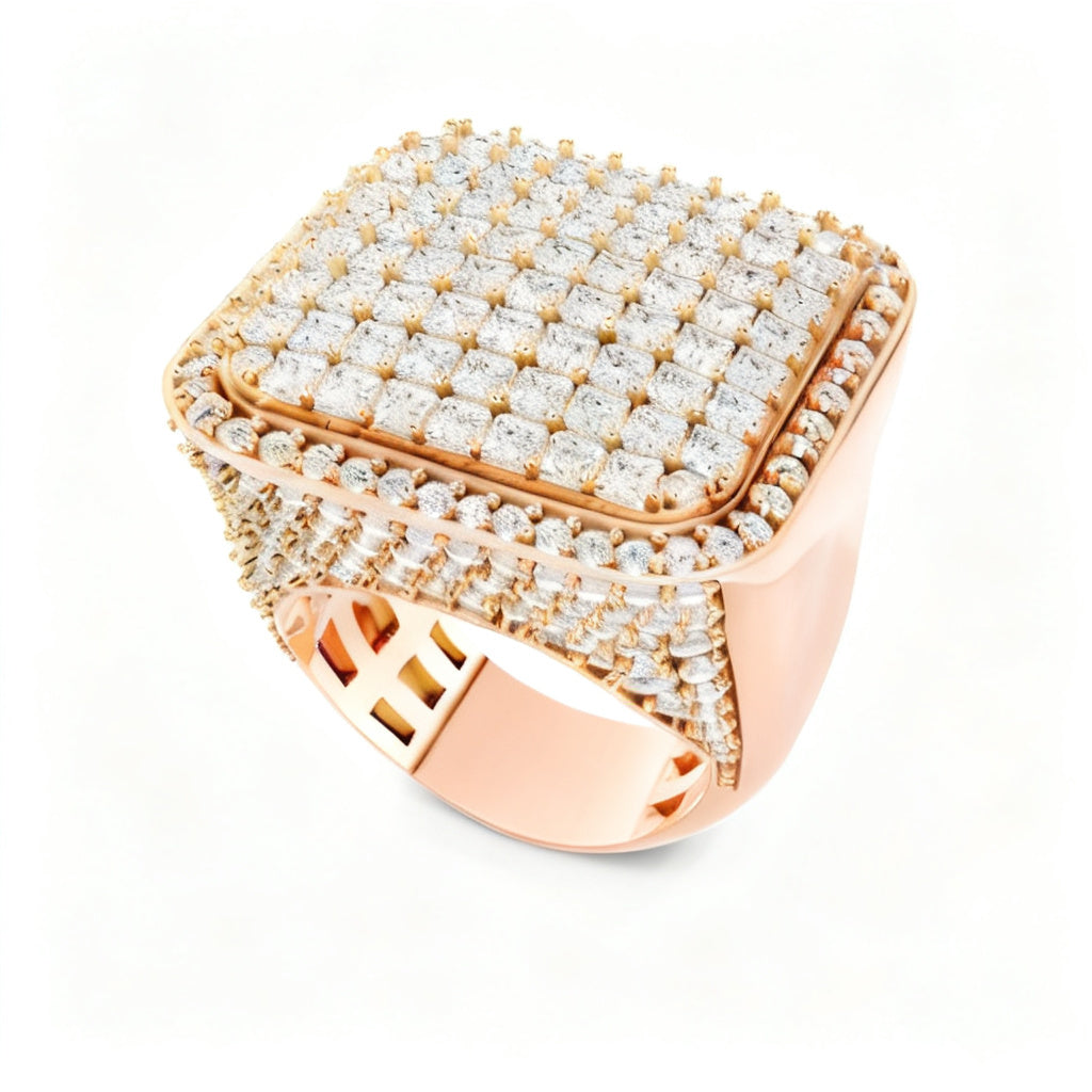 Aurelian Radiance Band Rose Gold Overhead View