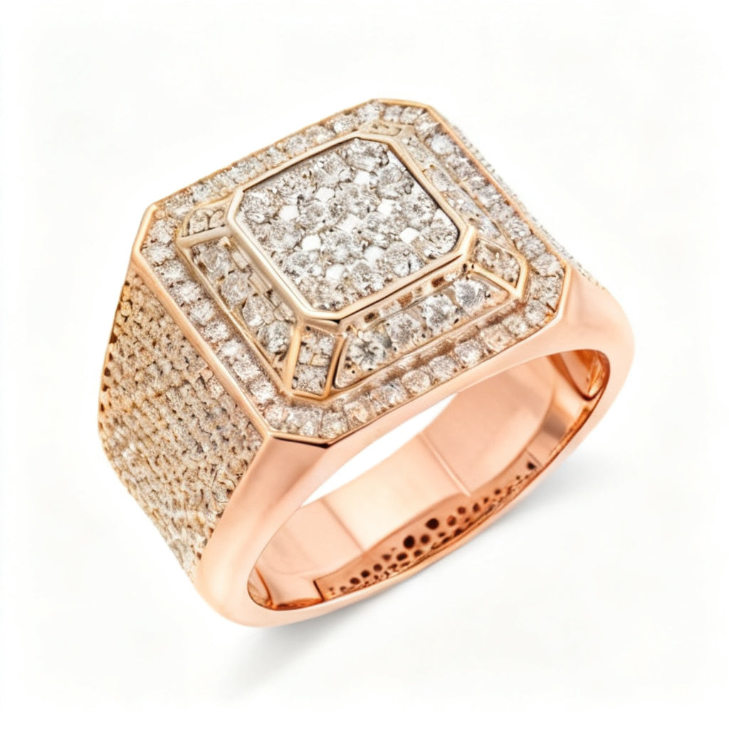 Gilded Pavé Radiance Rose Gold Overhead View