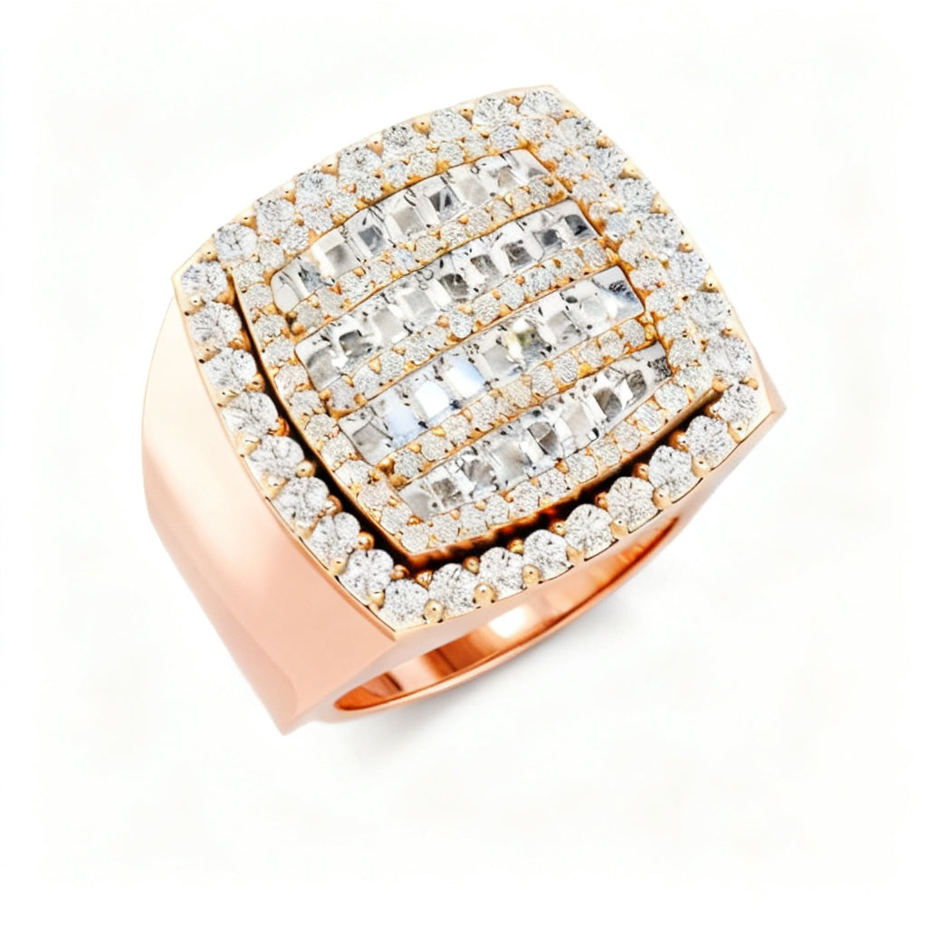 Celestial Pave Band Rose Gold Overhead View