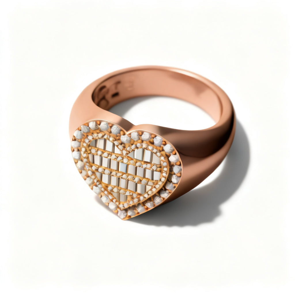 Golden Pavé Radiance Rose Gold Overhead View