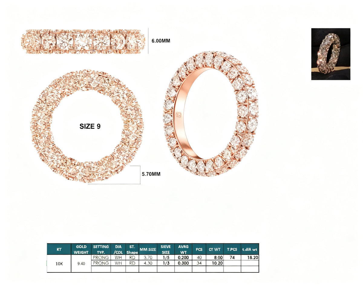 Starlight Infinity Band Rose Gold Overhead View