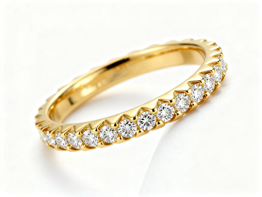 Stellar Radiance Band - Yellow Gold - 45 Degree View