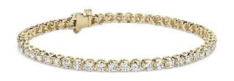 Classic Natural Diamond Tennis Bracelet - 18KT Gold