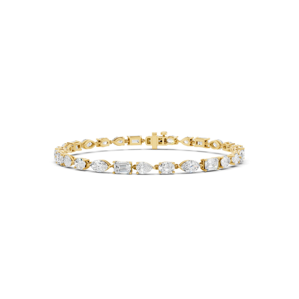 Multi-Shape Lab-Grown Diamond Bracelet - 14KT Gold