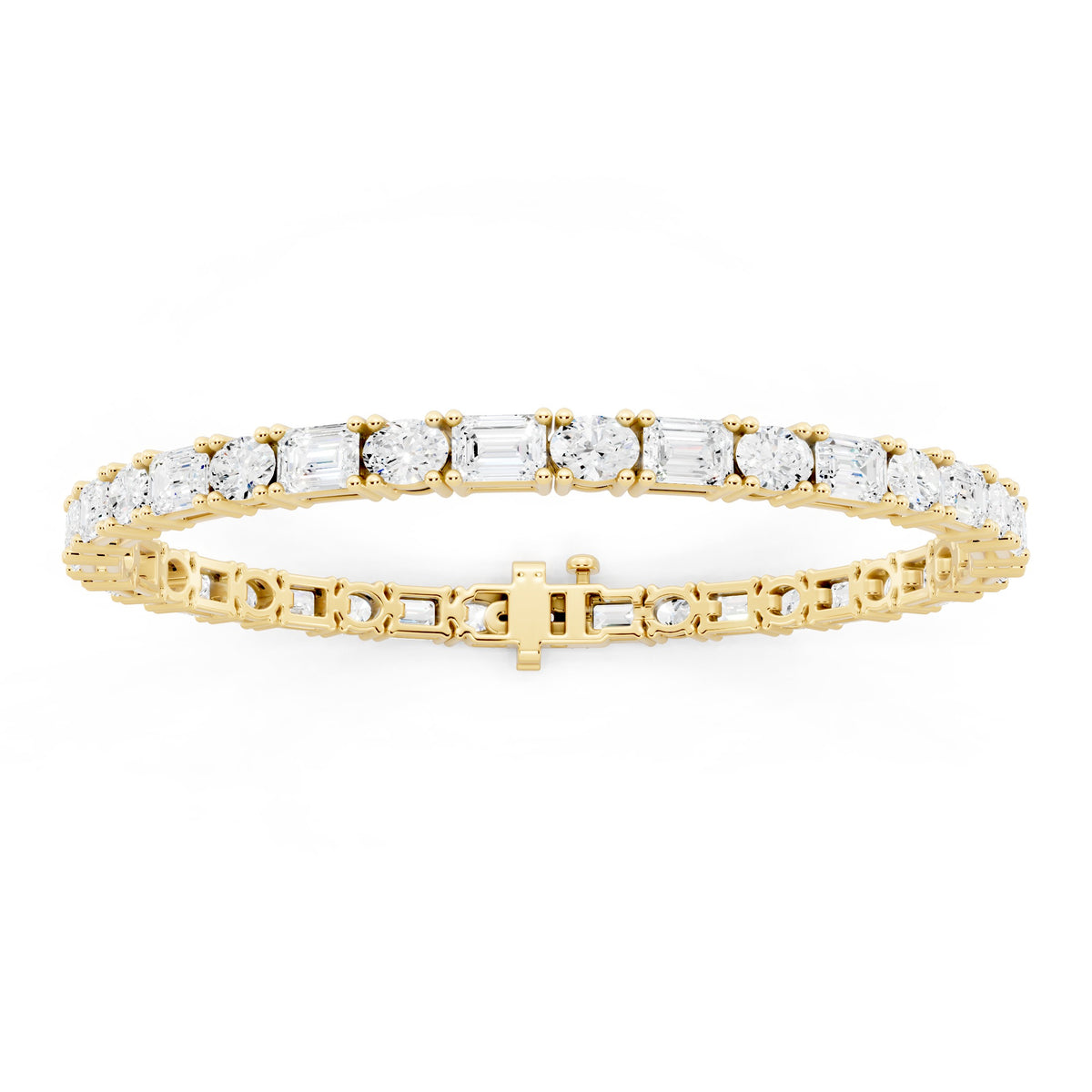 Lab-Grown Diamond & Emerald Bracelet - 14KT Gold