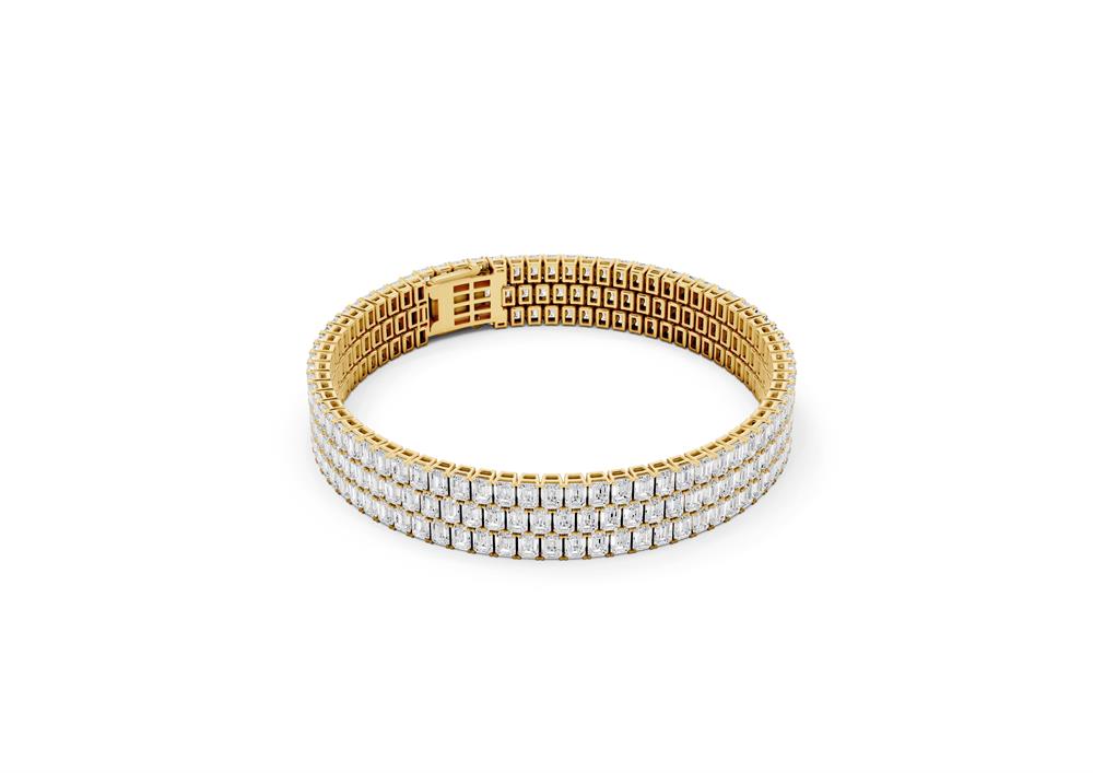 Lab-Grown Emerald Bracelet - 14KT Gold