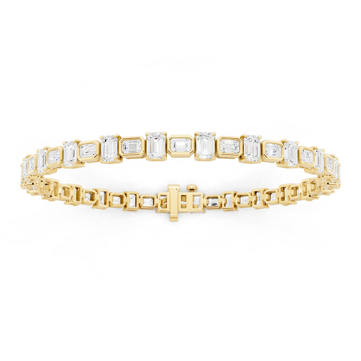 Emerald Lab-Grown Diamond Bracelet - 14KT Gold