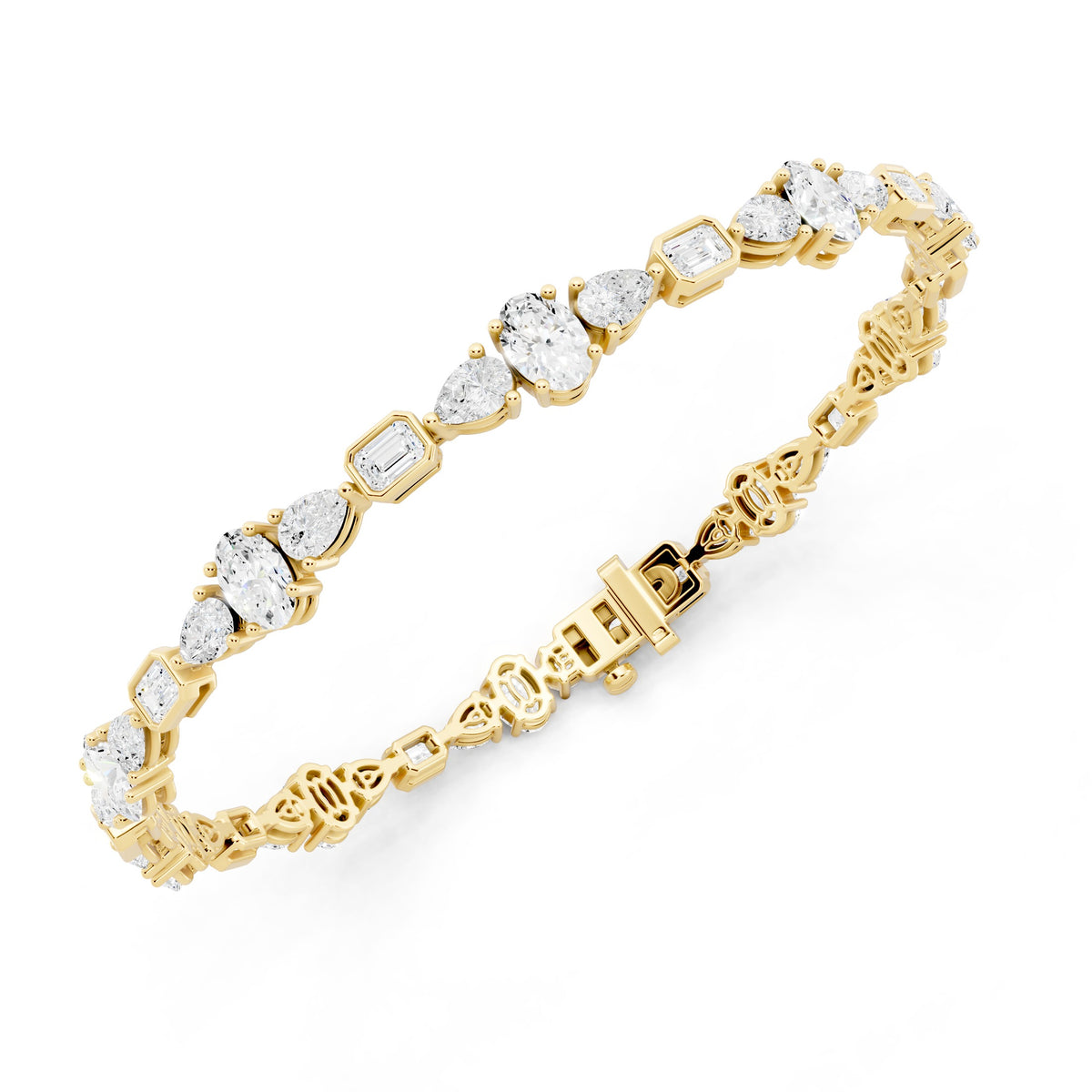 Mixed Cut Lab-Grown Diamond Bracelet - 14KT Gold