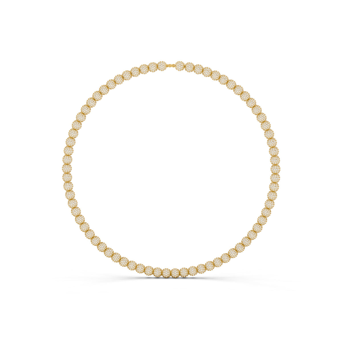 Luxury Diamond & Color Stone Necklace - 14KT Gold