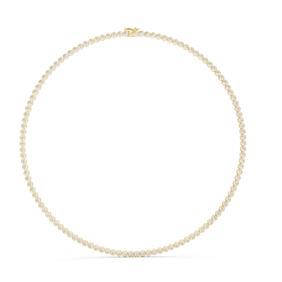Classic Round Diamond Necklace - 14KT Gold
