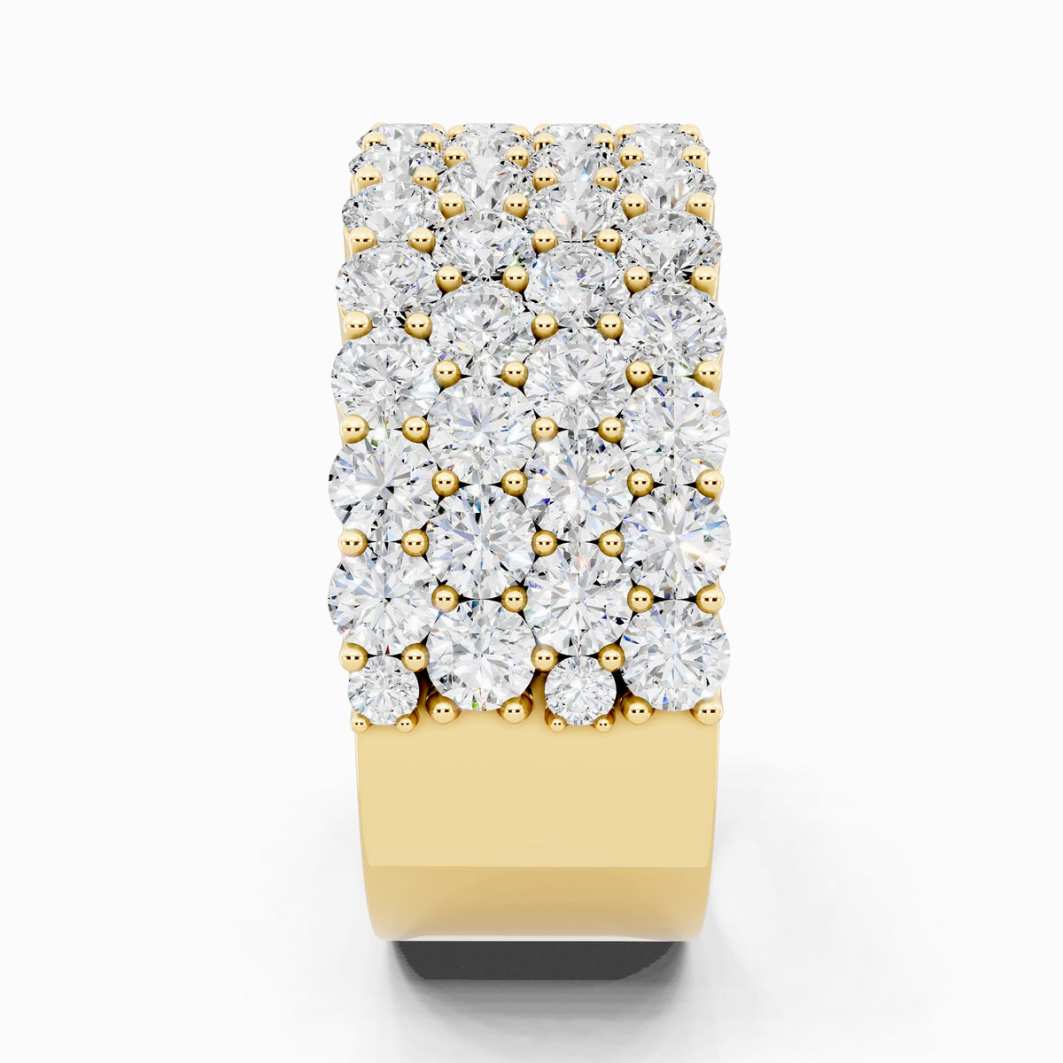 Geranium Half Eternity Round Cut Wedding Ring