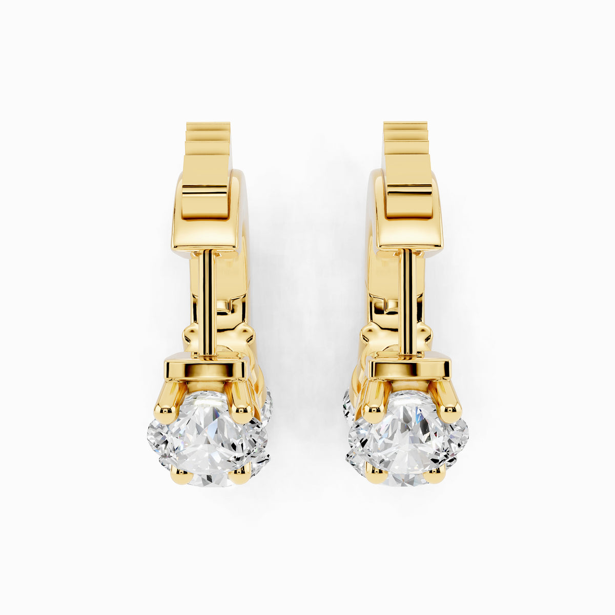 Manuka Trio Round Cut Huggie Earring