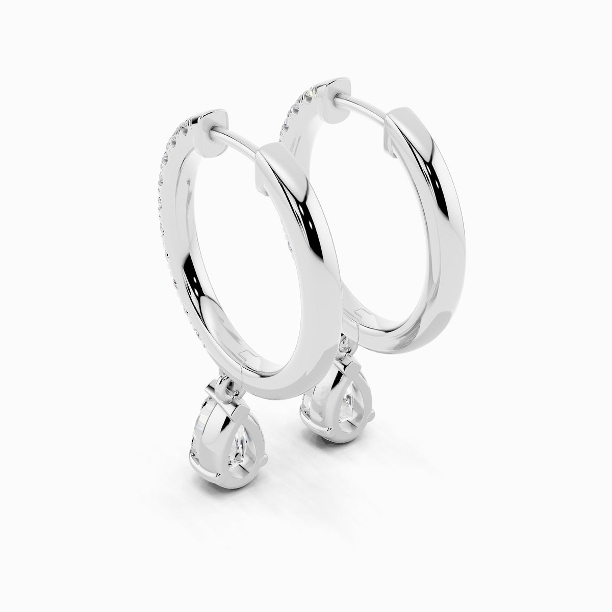 Bellis Pear Cut Hoop Earring