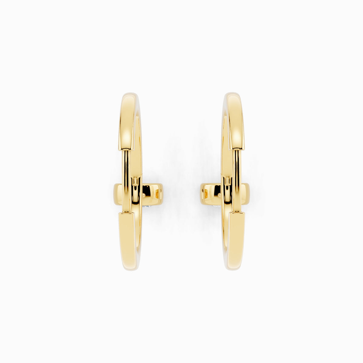 Nolana Round Cut Drop Hoop Earring