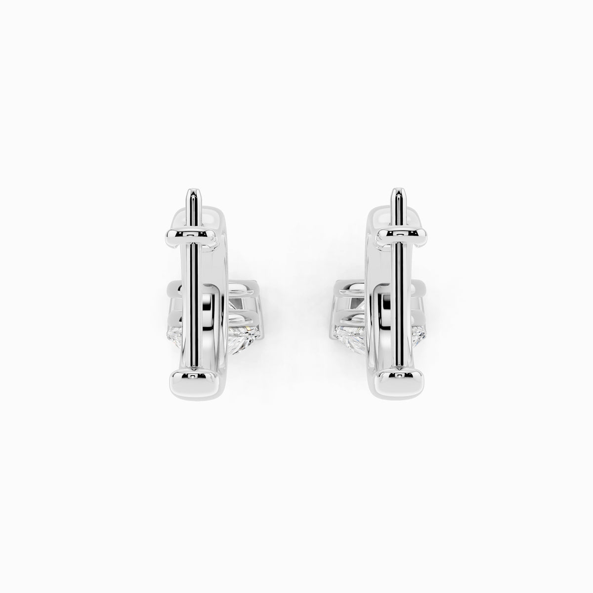 Oxalis Pear Cut Drop Hoop Earring