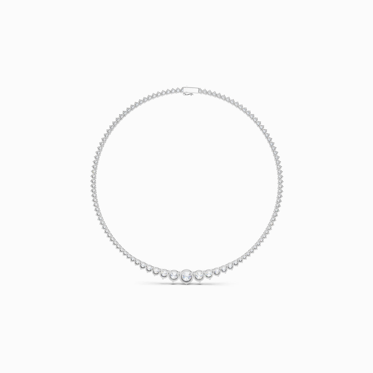 Celosia Round Cut Tennis Necklace