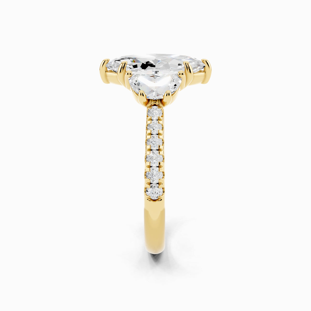 Zyla Marquise Cut Three Stone Engagement Ring