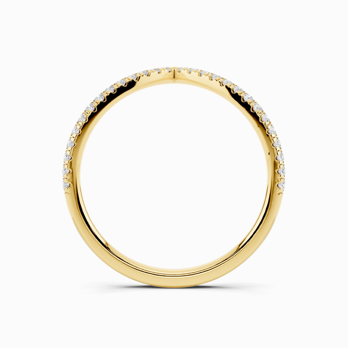 Cicely V-Shape Round Cut Wedding Ring