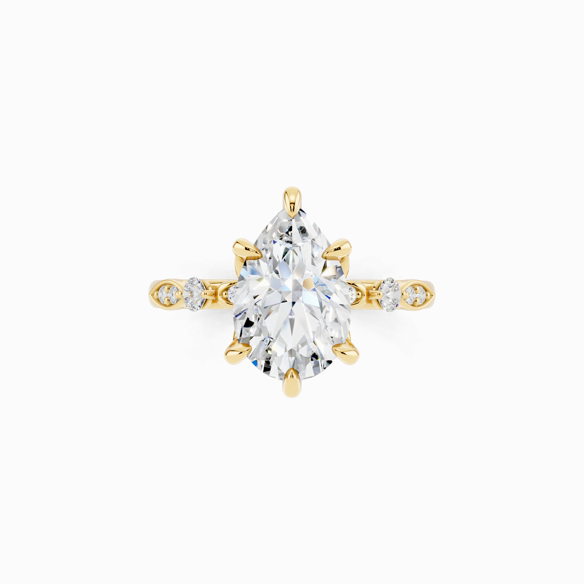 Violet Pear Cut Engagement Ring