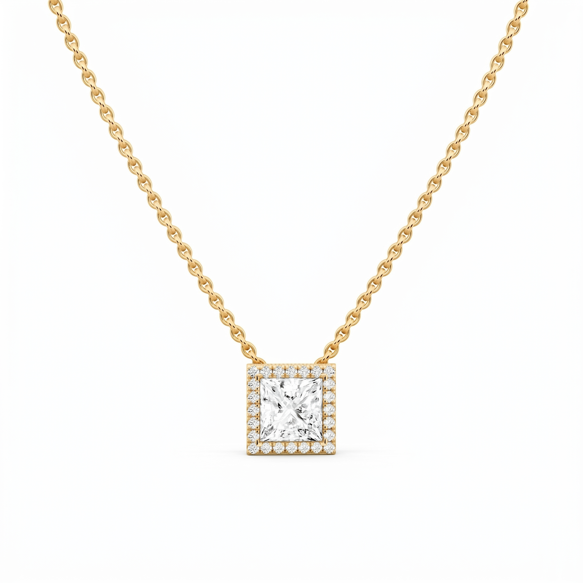 Prism Crown Pendant - Yellow Gold