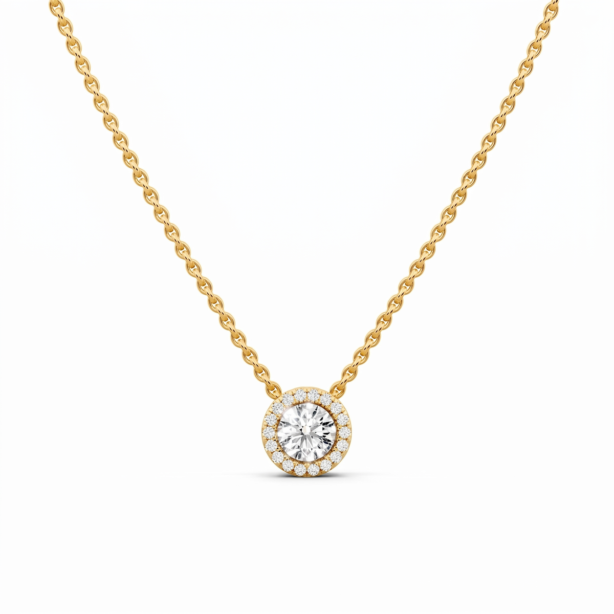 Classic Diamond Pendant - Yellow Gold