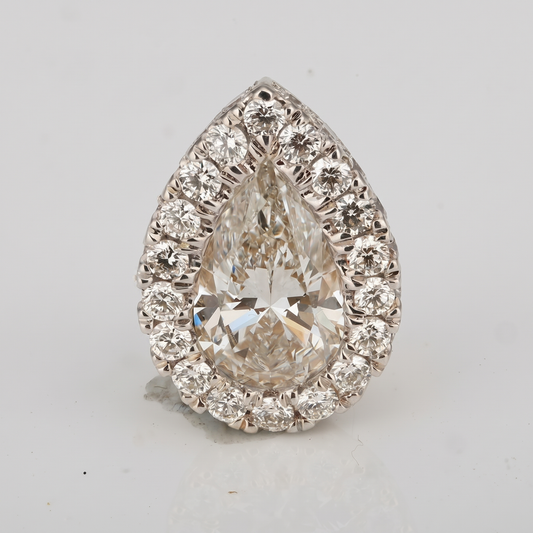 Moissanite Style Diamond Pendant p10243 - White Gold