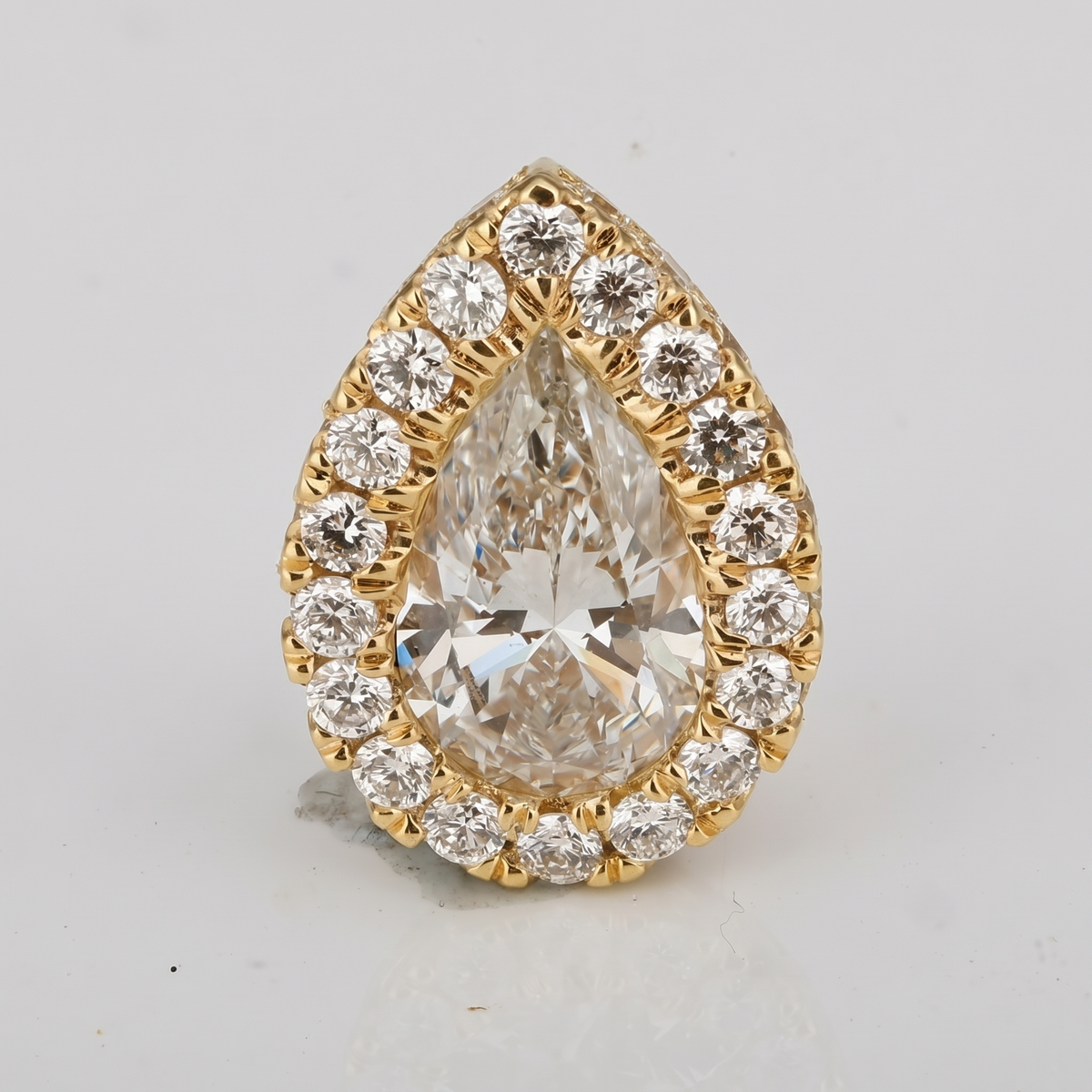 Moissanite Style Diamond Pendant p10243 - Yellow Gold