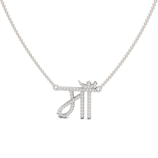 Moissanite Style Diamond Pendant p10197 - White Gold