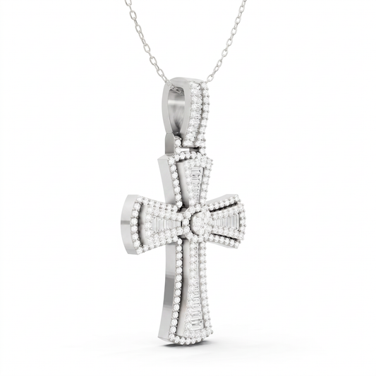 Multi Shape Lab Diamond Pendant 601637p - White Gold