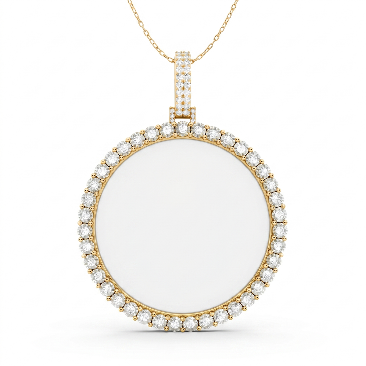 Classic Diamond Cluster Pendant 501358p - Yellow Gold