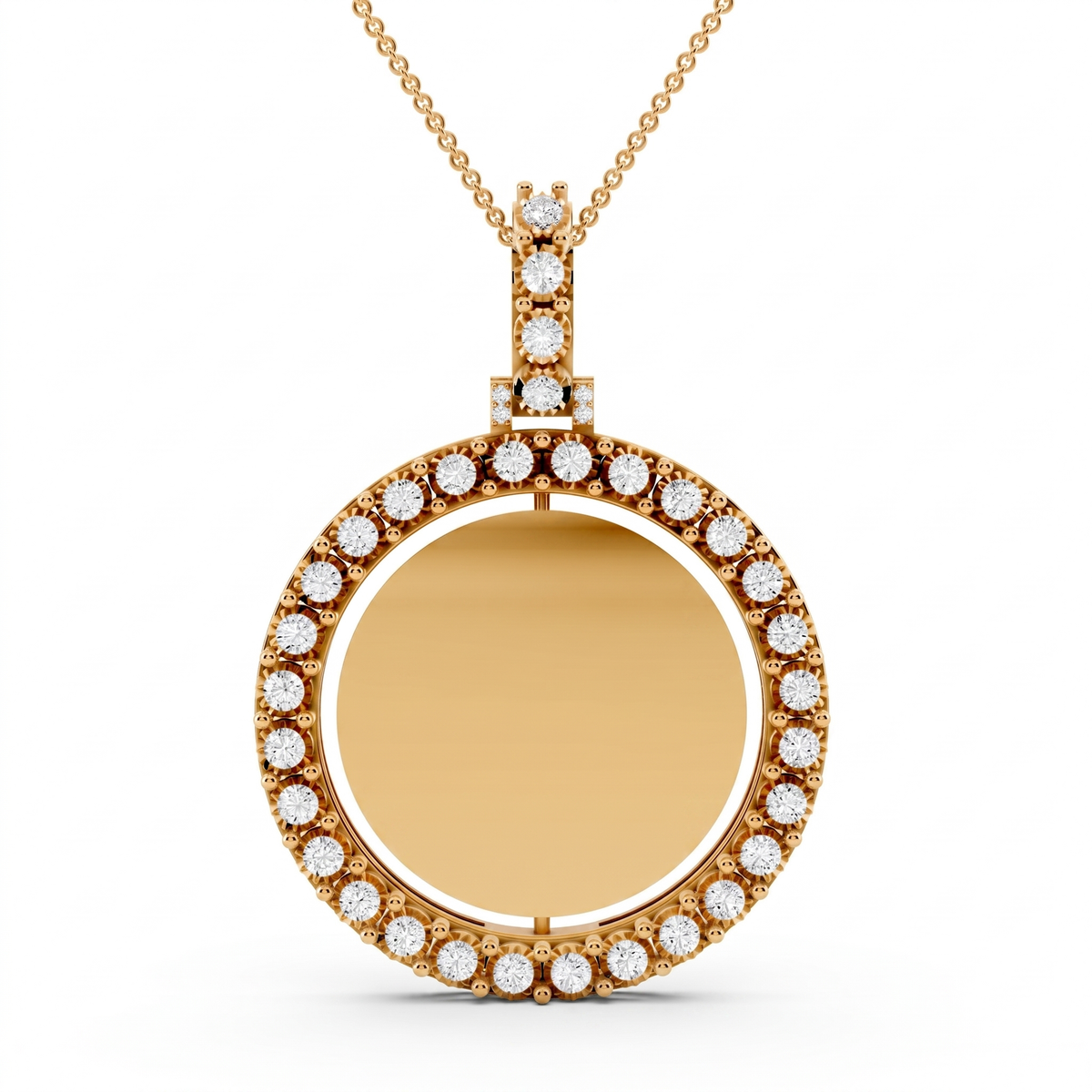 Classic Diamond Cluster Pendant 501356p - Yellow Gold