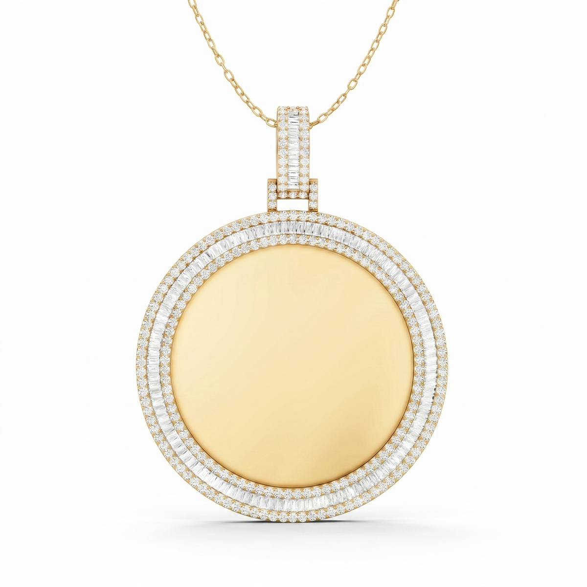 Multi Shape Diamond Statement Pendant 501355p - Yellow Gold