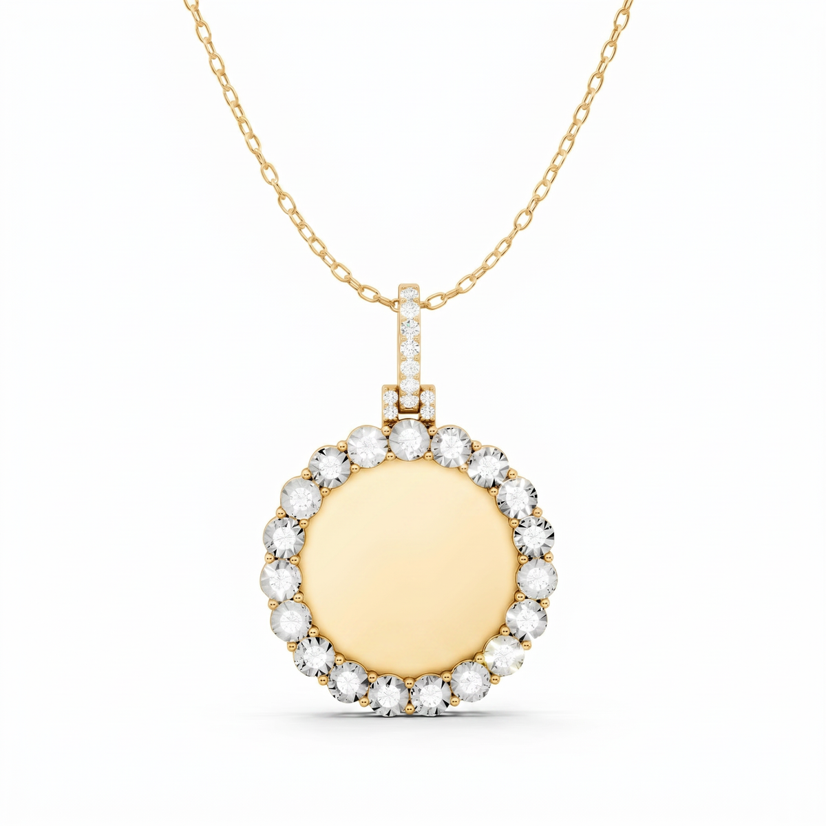 Classic Diamond Pendant 501354p - Yellow Gold