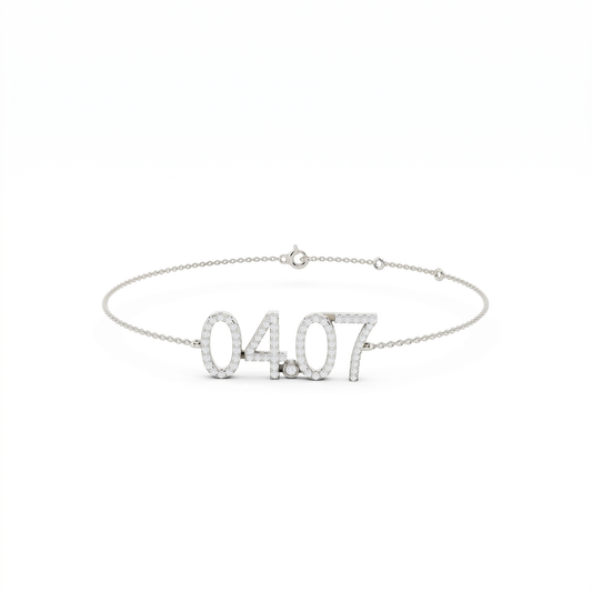 Silver CZ Pendant - White Gold
