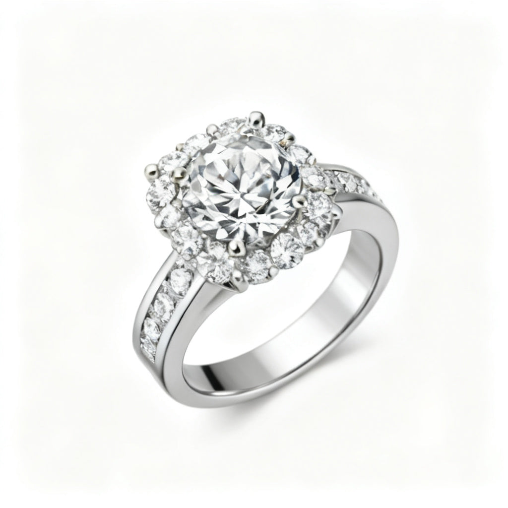 Luminous Array Band Ring White Gold Overhead View