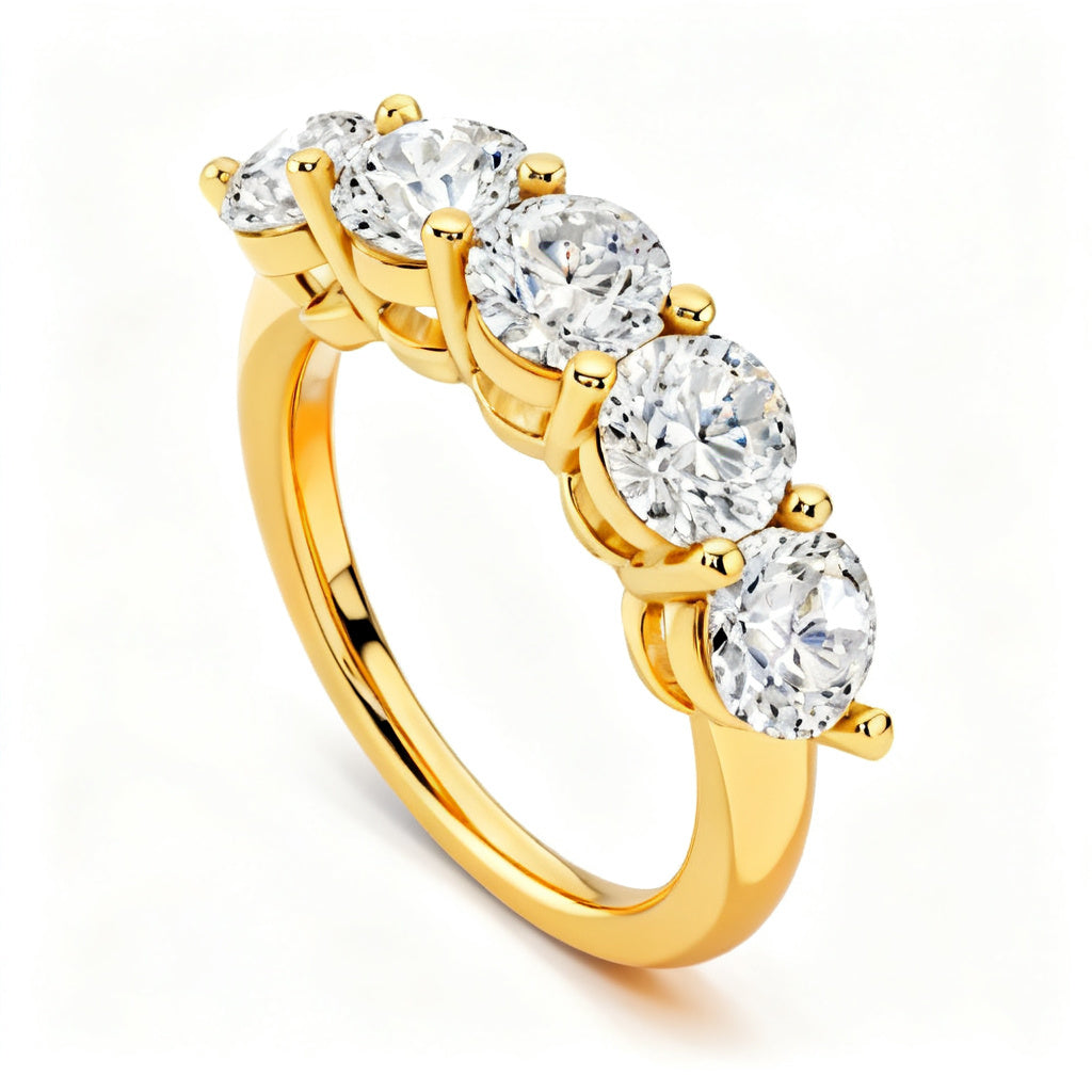 Quintessence Band Ring Yellow Gold Side View