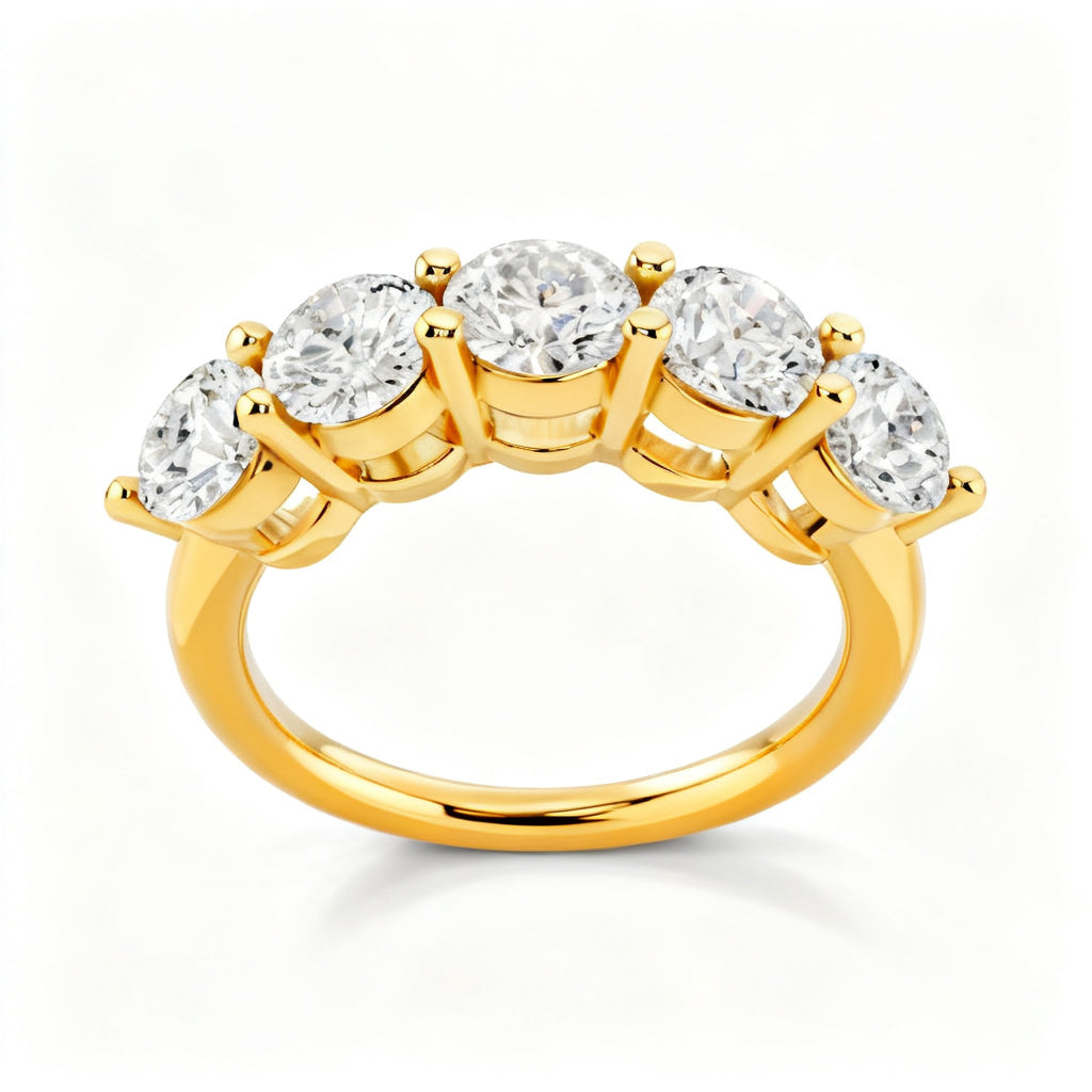 Quintessence Band Ring Yellow Gold Front View