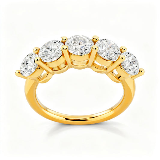 Quintessence Band Ring Yellow Gold Front View