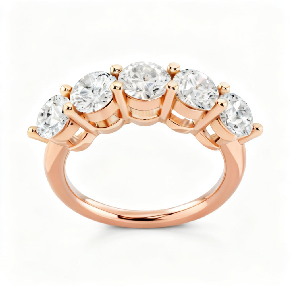 Quintessence Band Ring Rose Gold Front View