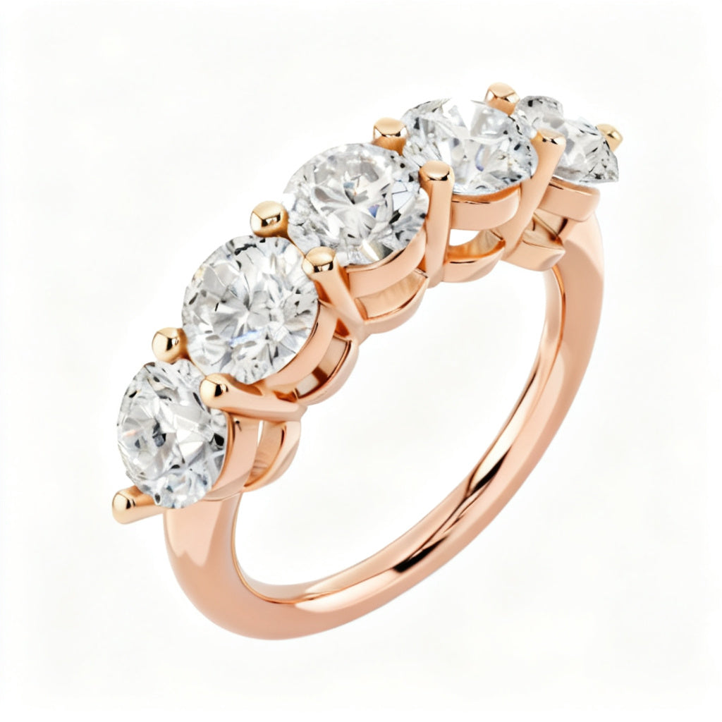 Quintessence Band Ring Rose Gold 45 Degree View