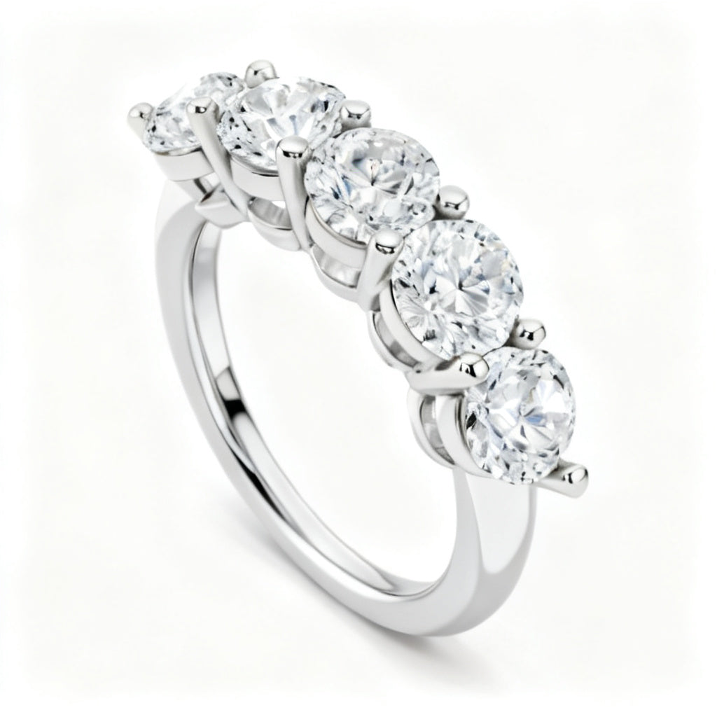 Quintessence Band Ring White Gold Side View