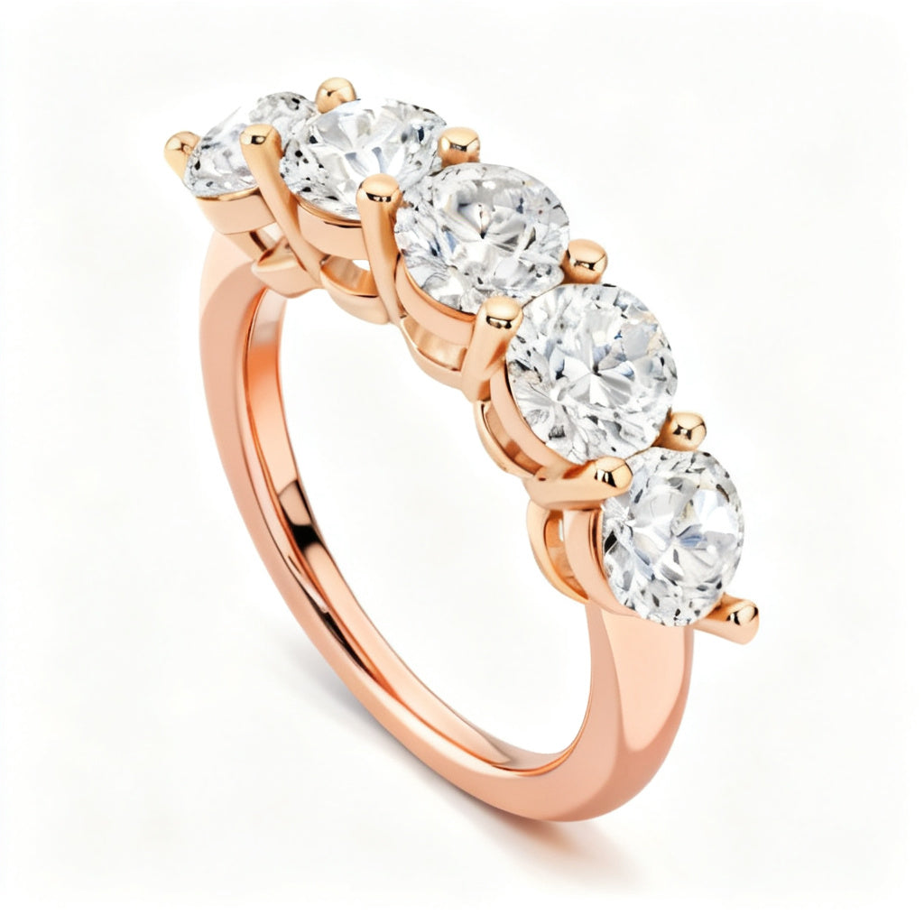 Quintessence Band Ring Rose Gold Side View