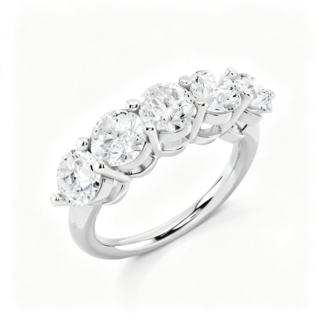 Quintessence Band Ring White Gold Overhead View